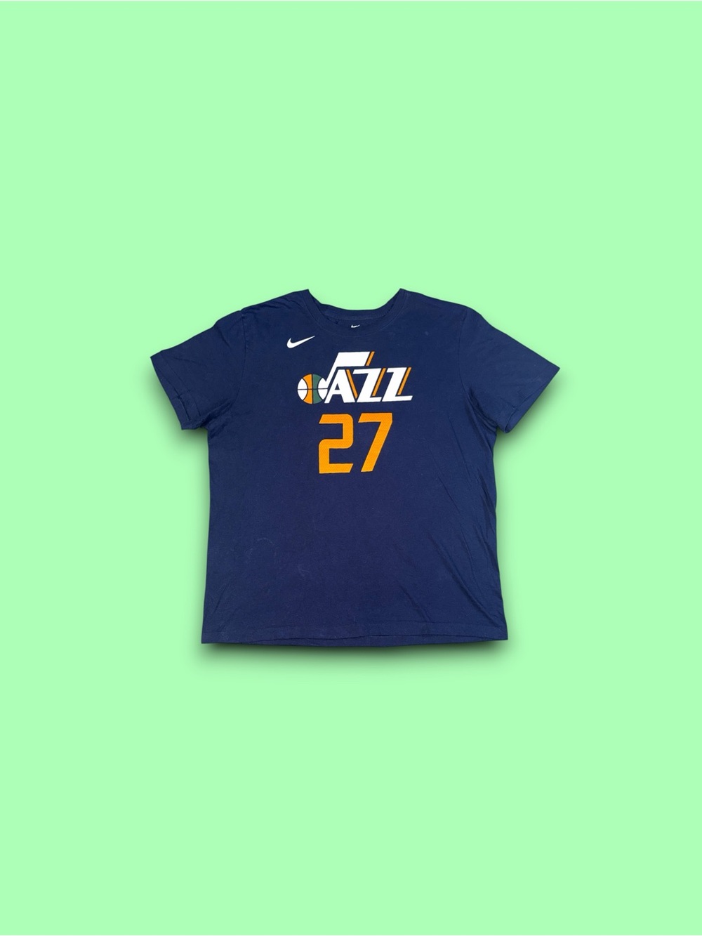 Utah Jazz Rudy Gobert NBA The Nike tee jersey shirt navy men’s XL